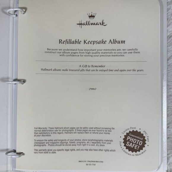 Vintage Hallmark Wedding Album 'And Two Shall Become One' Mark 10:8 Ivory Gold - Picture 5 of 16